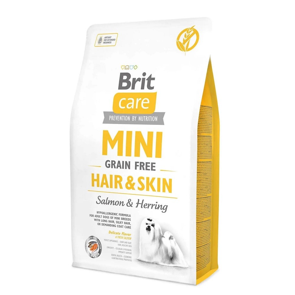 Brit Care Mini GF Hair & Skin для собак с лососем и сельдью 2 кг