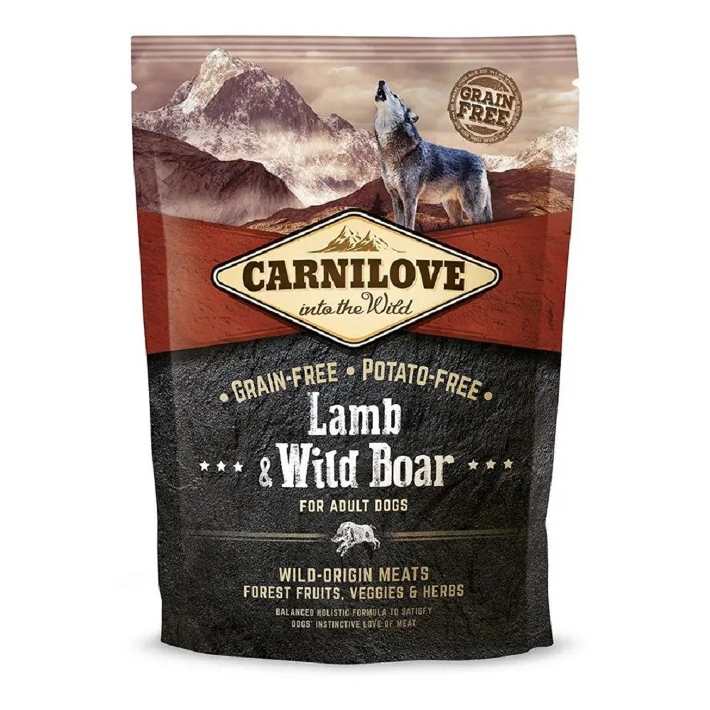 Carnilove Lamb Wild Boar для собак з ягнятком та кабаном 1.5 кг