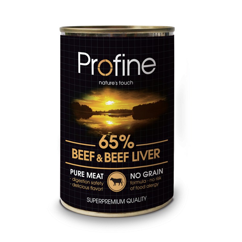 Влажный корм Profine Beef and Liver для собак с говядиной и говяжьей печенью 400 г