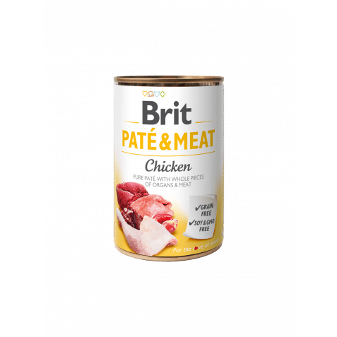 Влажный корм Brit Pate Meat Dog для собак паштет с курицей 400 г