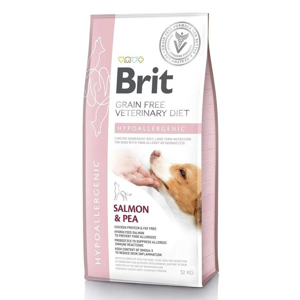 Brit VD Hypoallergenic Dog для собак с лососем 12 кг