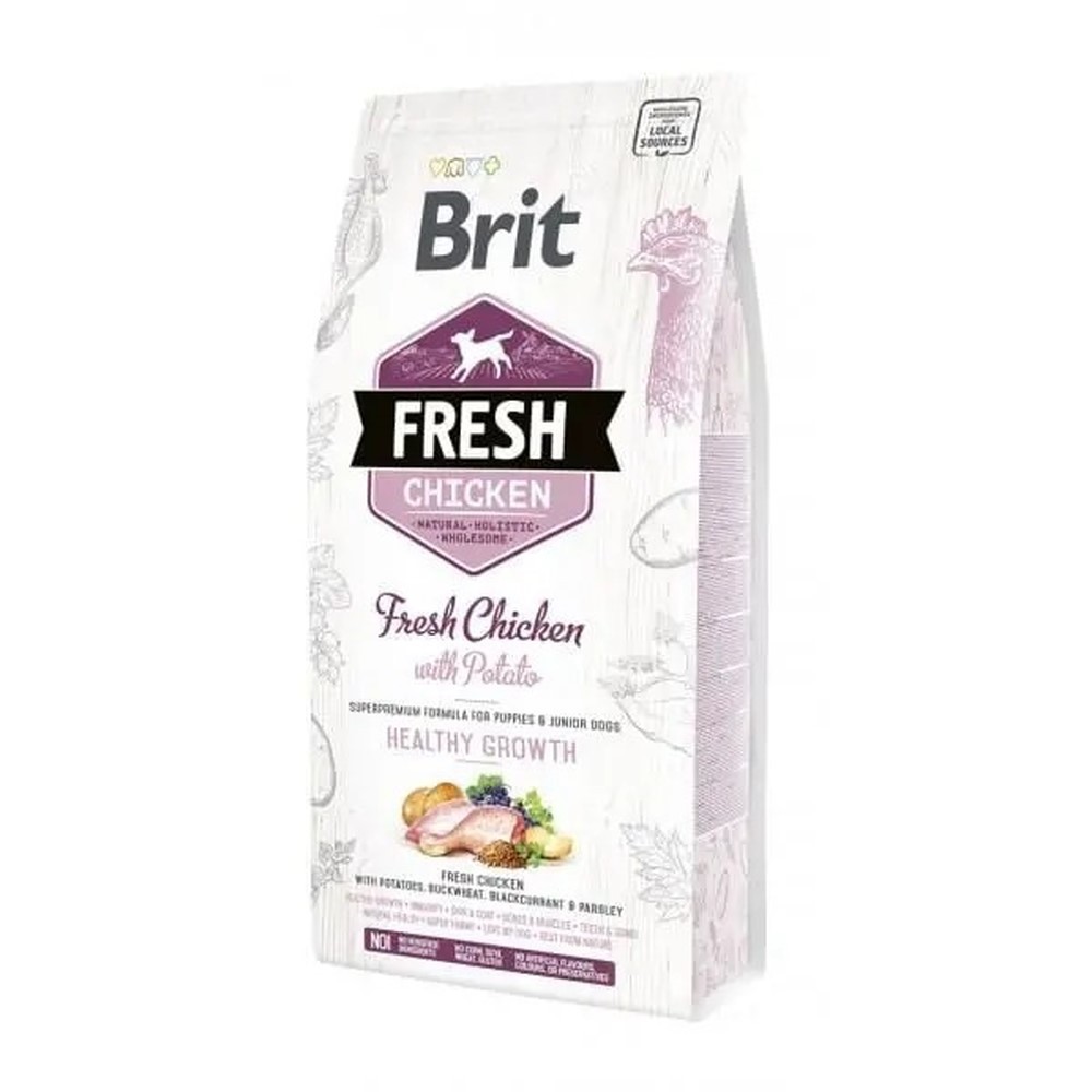Brit Fresh Chicken Potato Puppy для щенков с курицей 12 кг