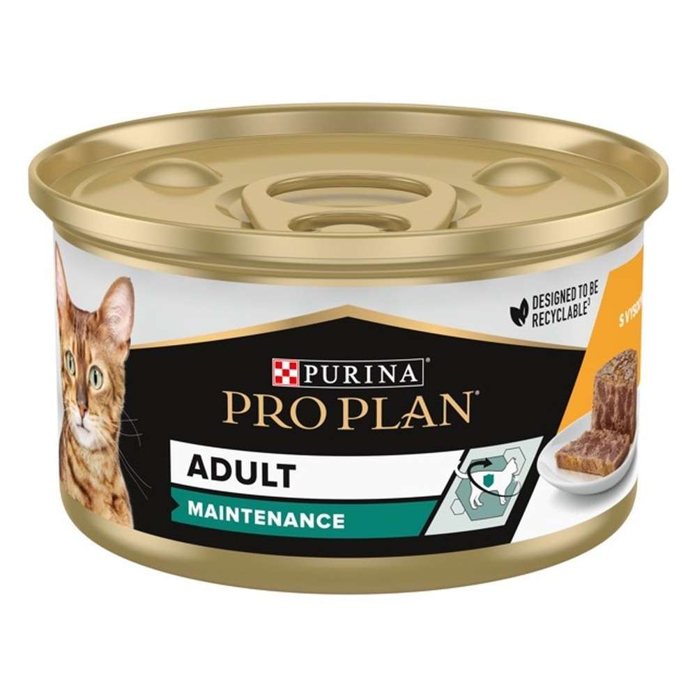 Purina Pro Plan Adult Maintenance кусочки в паштете с курицей для взрослых кошек 24х85 г
