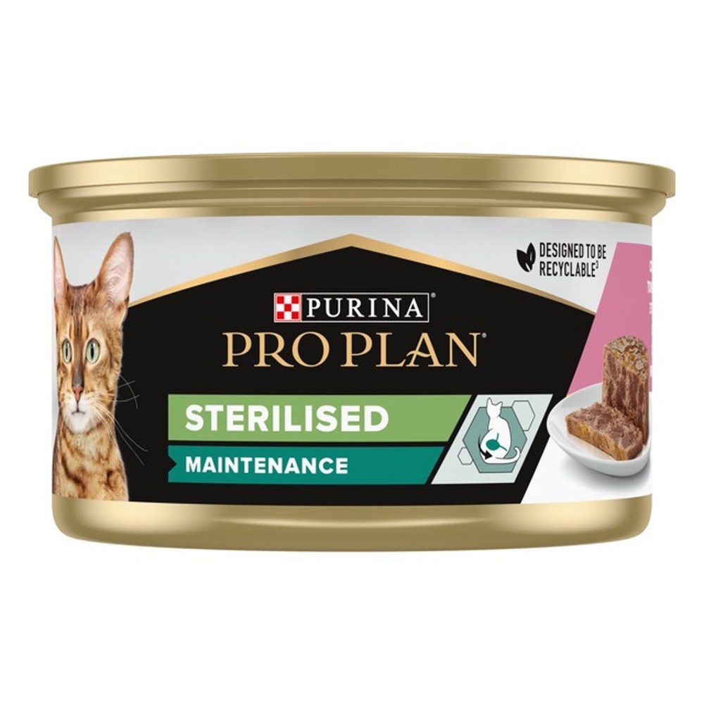 Purina Pro Plan Adult Sterilised в паштете с тунцом и лососем для стерилизованных кошек 24х85 г