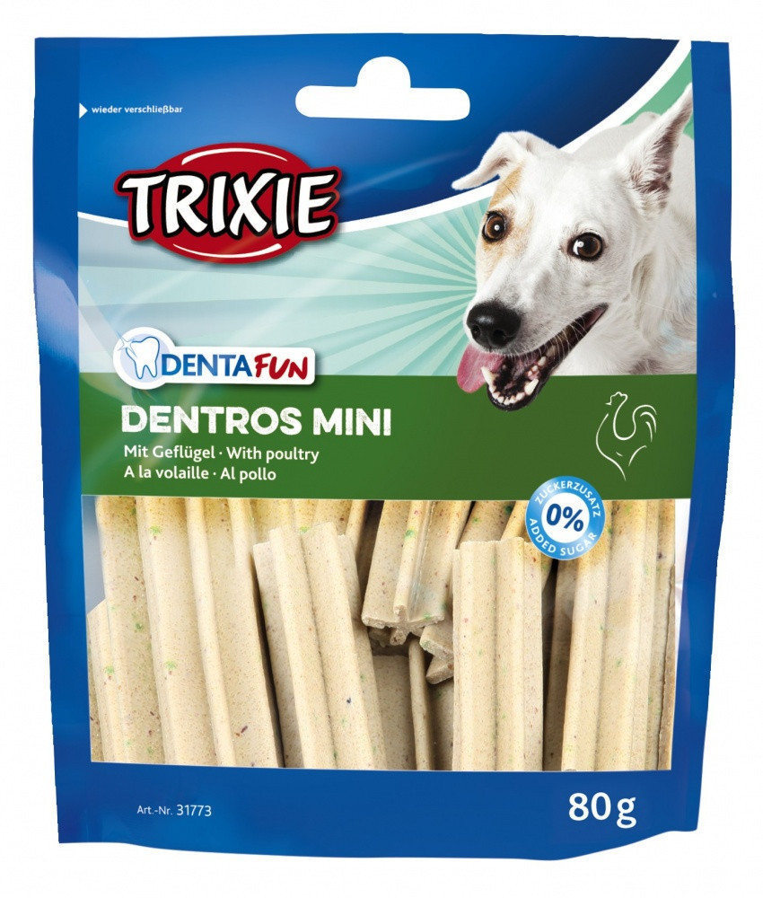 Лакомство Trixie Dentros Mini для собак жевательное, с курицей, 60 г (31773)