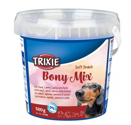 Лакомства Trixie TX-31496 Soft Snack Bony Mix для собак с индейкой и говядиной, 500 г